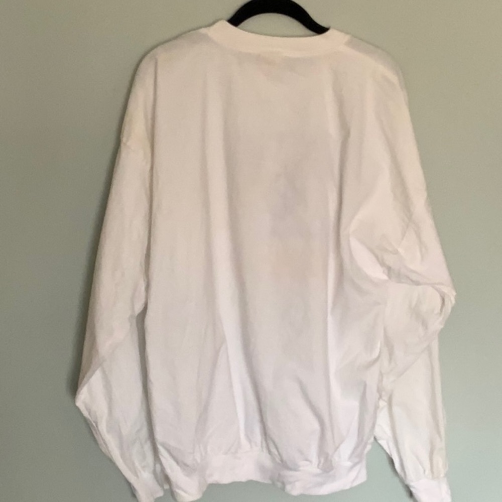 TENNIS LONG SLEEVE SHIRT WITH EMBROIDERED RACQUETS & BALLS ADORABLE L FIRM PRICE - Picture 2 of 6